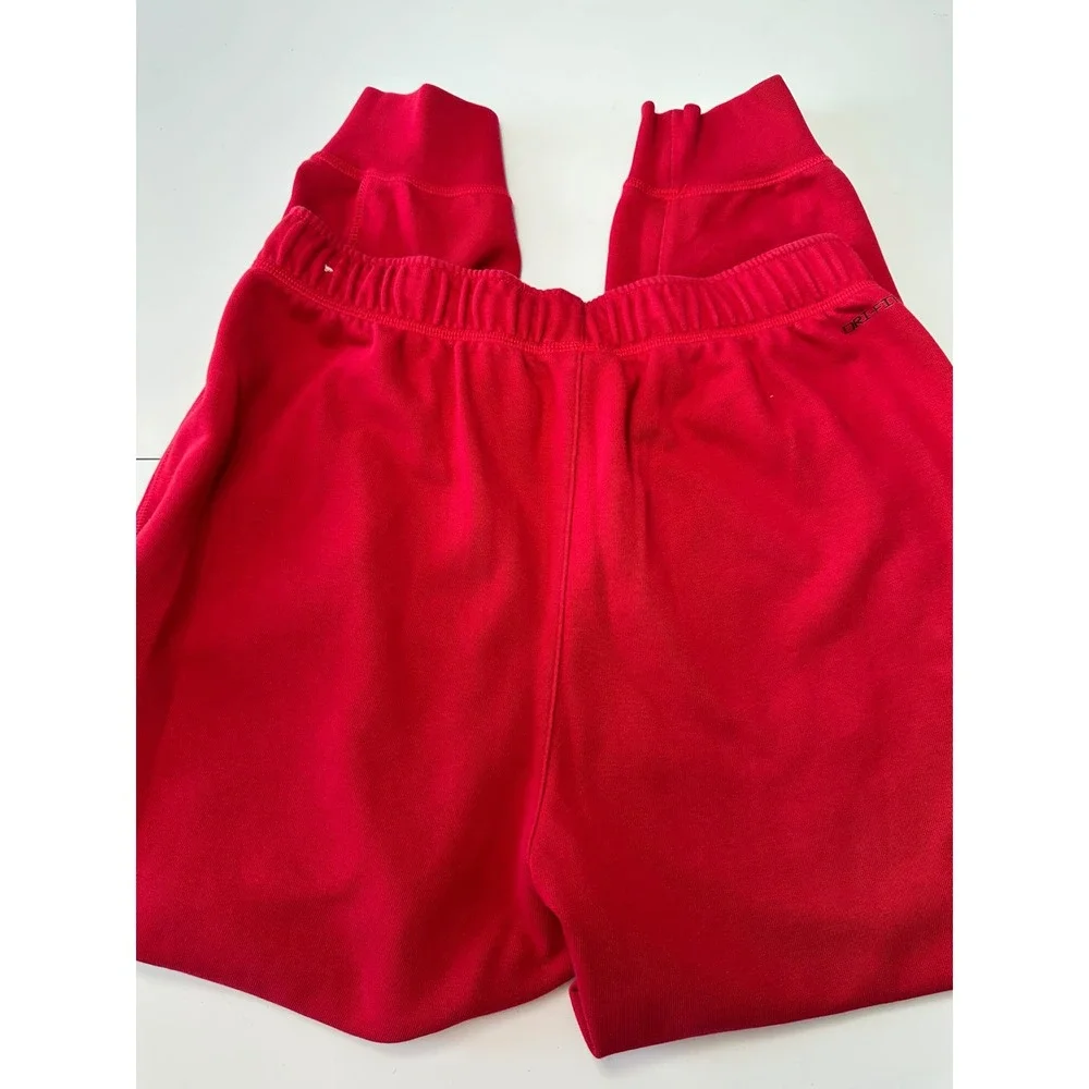 Jordan Dri-FIT Mens Joggers Red Fleece Sweatpants Jumpman Size Medium